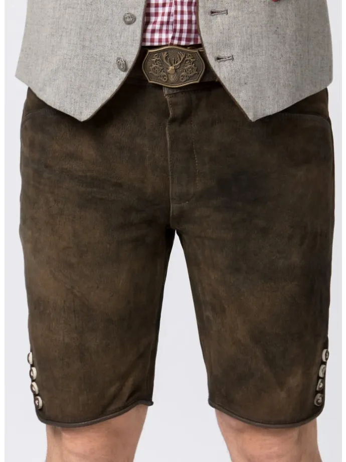 Lederhose "Fred" in bison gespeckt