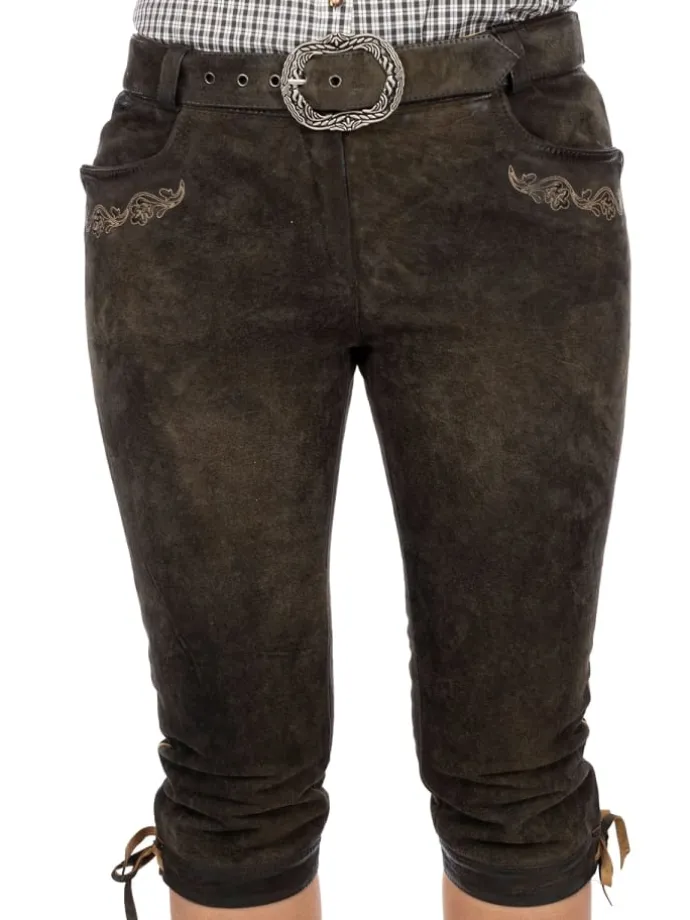 Lederhose HEDY in dunkelbraun