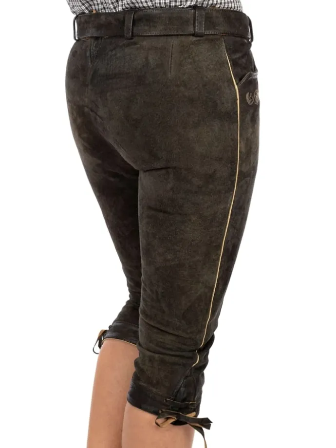 Lederhose HEDY in dunkelbraun