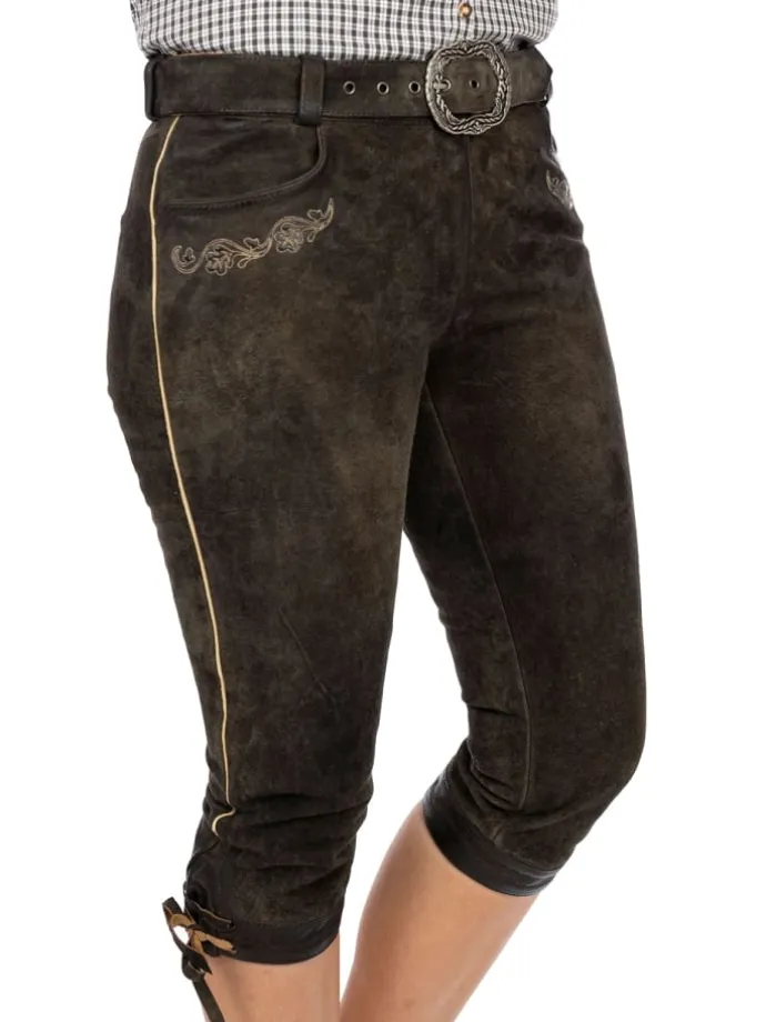 Lederhose HEDY in dunkelbraun