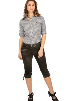 Lederhose HEDY in dunkelbraun