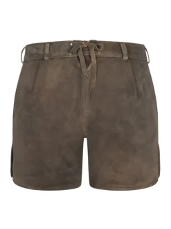 Lederhose Hotpant Meera in Mocca