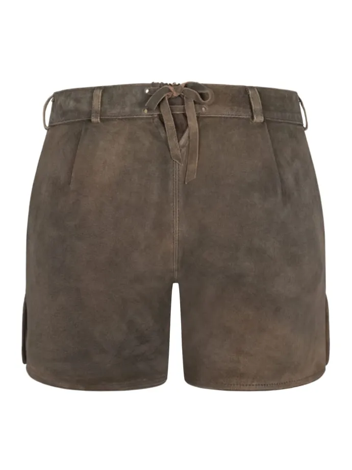 Lederhose Hotpant Meera in Mocca