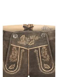 Lederhose Hotpant Meera in Mocca