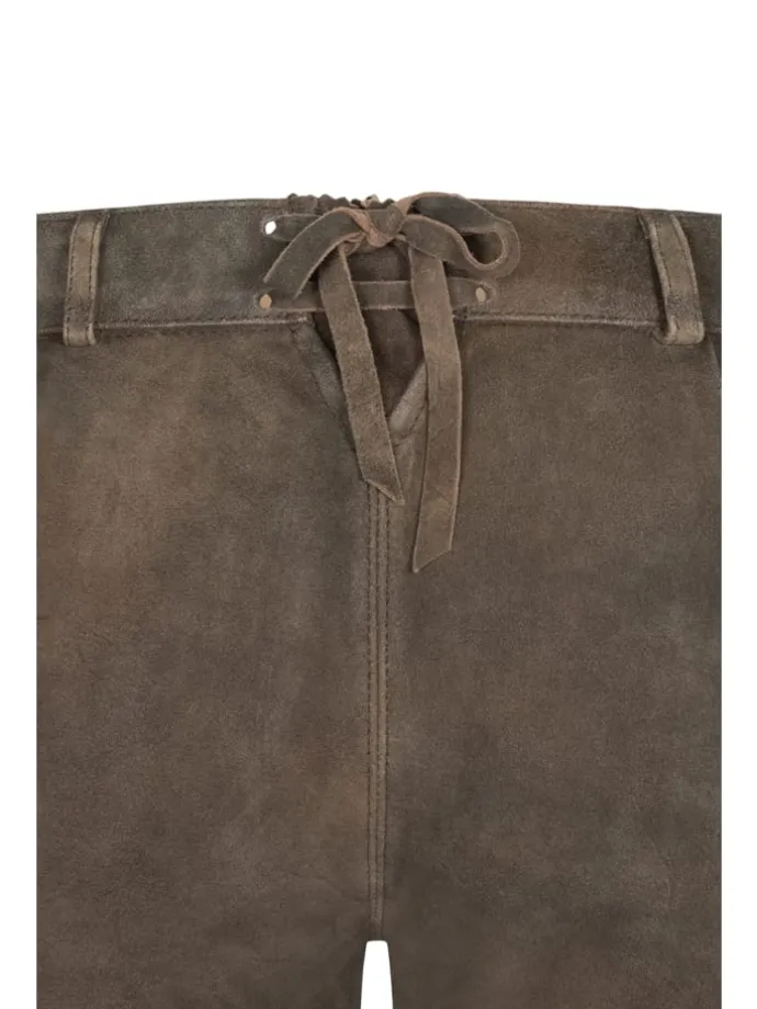 Lederhose Hotpant Meera in Mocca