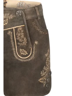Lederhose Hotpant Meera in Mocca