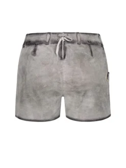 Lederhose Hotpant Tiana in Silber