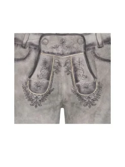 Lederhose Hotpant Tiana in Silber