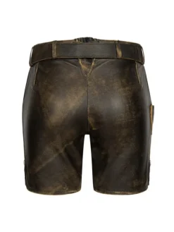 Lederhose Hotpants Zelda in Braun