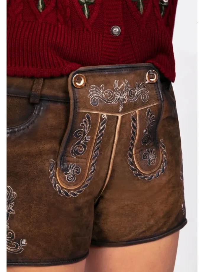 Lederhose in dunkelbraun
