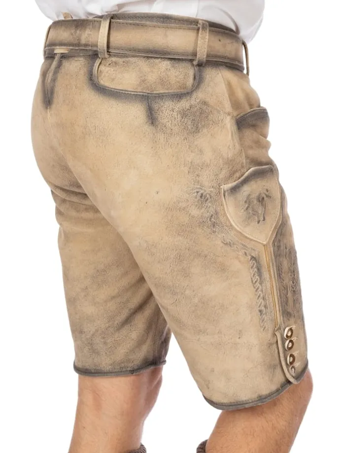 Lederhose JONAS-gespeckt in natur