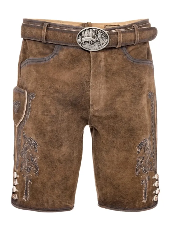 Lederhose JONAS-gespeckt in braun