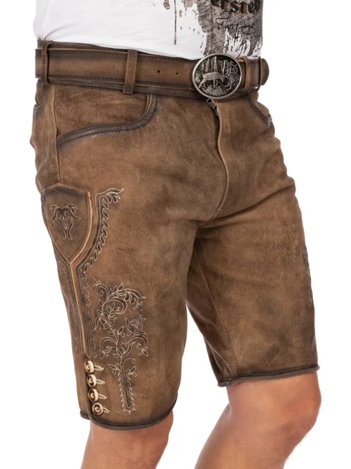 Lederhose JONAS-gespeckt in braun