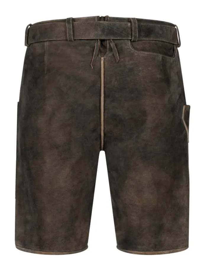 Lederhose kurz Daniel Wild Oliv