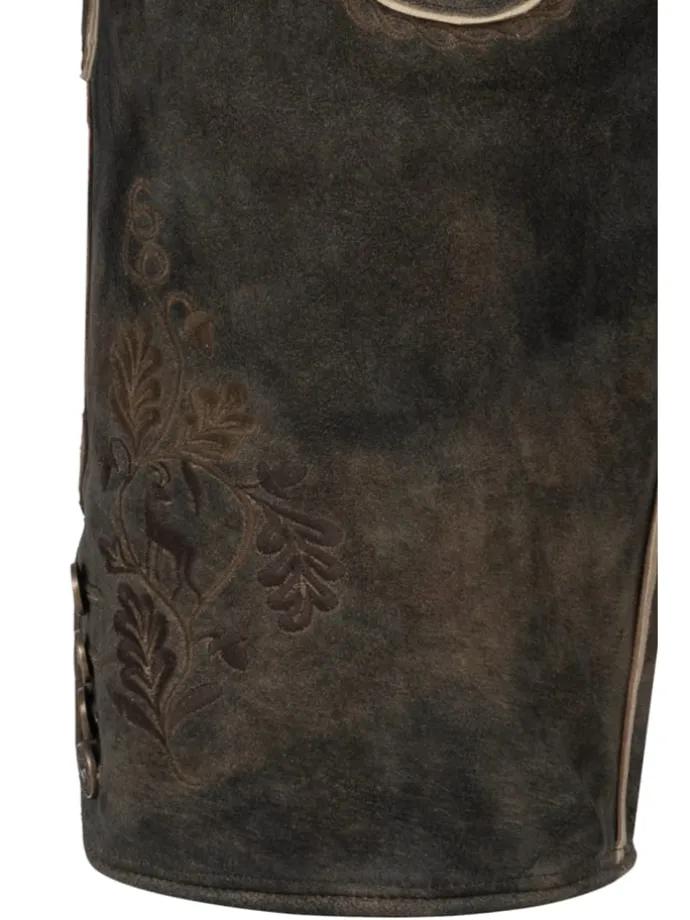 Lederhose kurz Daniel Wild Oliv