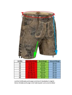 Lederhose Kurz Echtleder HK4 ANTIK in Whiskybraun