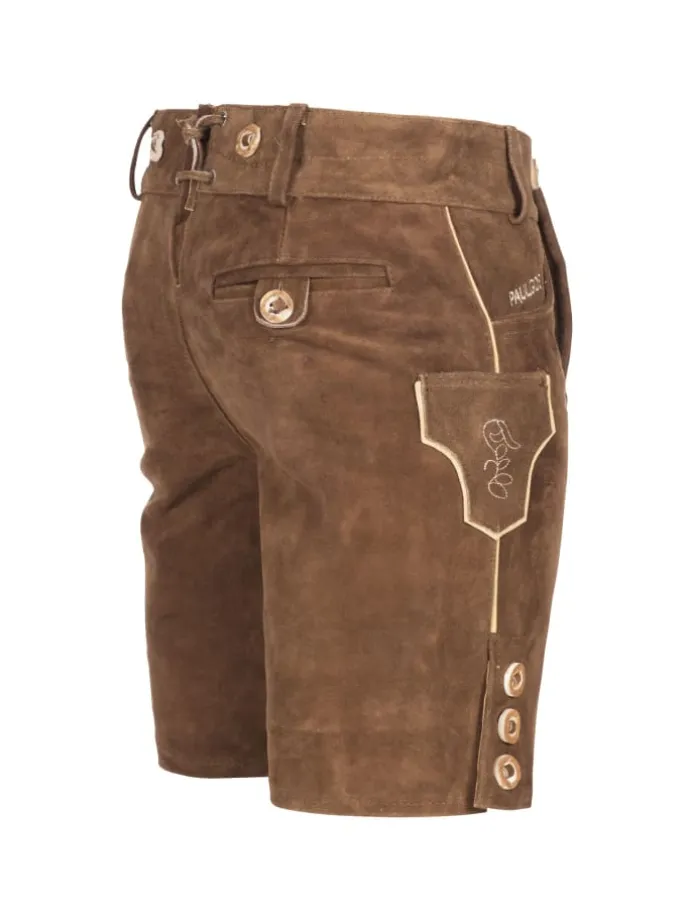 Lederhose Kurz Echtleder HK2 in Hellbraun