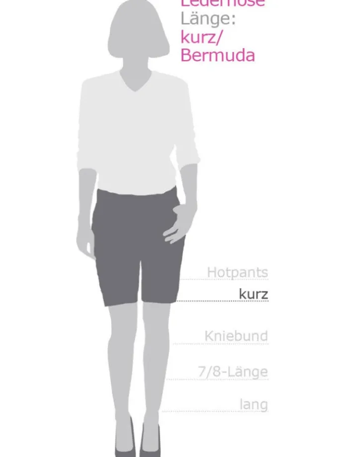 Lederhose kurz Tiana M in Silber