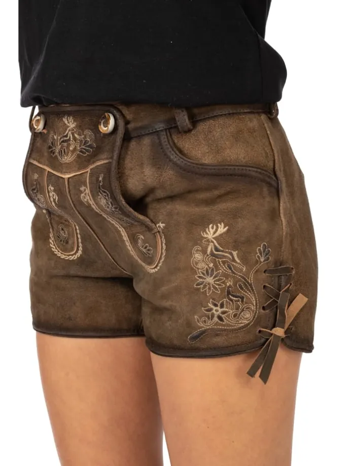 Lederhose MAILA in braun