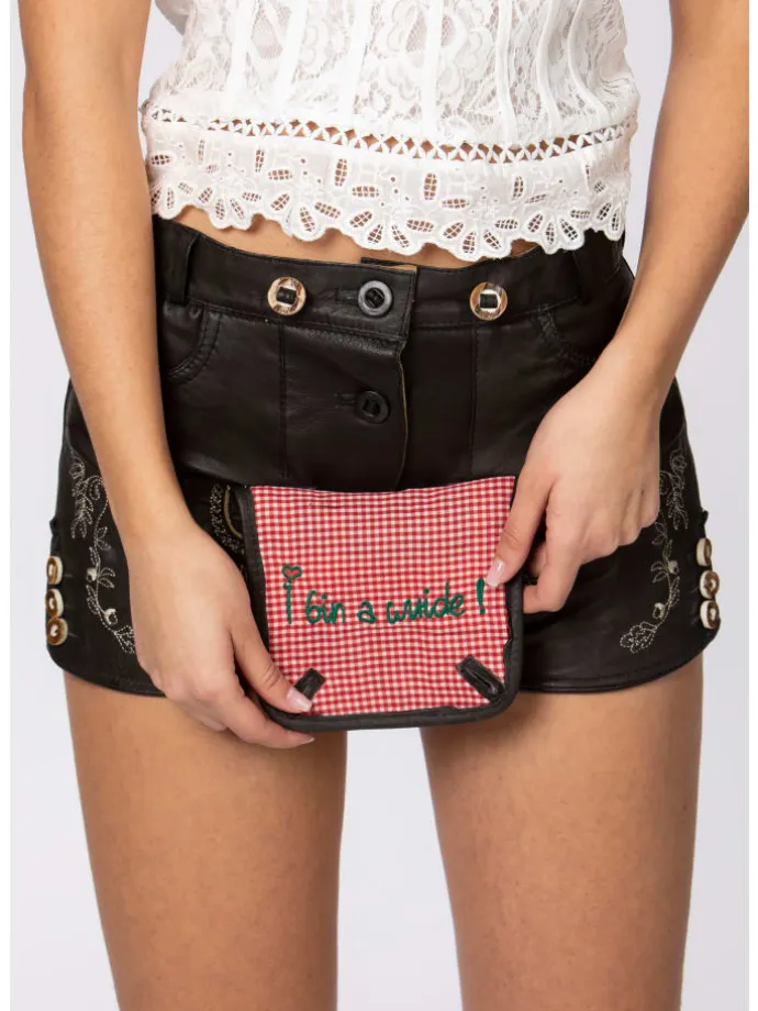 Lederhose "Mona" in black nappa