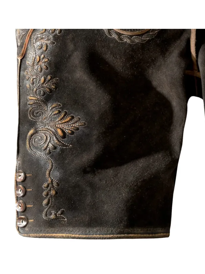 Lederhose Oliver in dunkelbraun