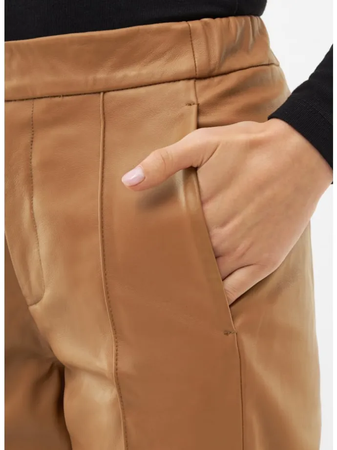 Lederhose PINTUCK in camel