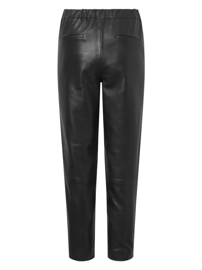 Lederhose PINTUCK in schwarz