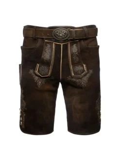 Lederhose Rolli in dunkelbraun