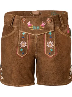 Lederhose Sinah in Dunkelbraun