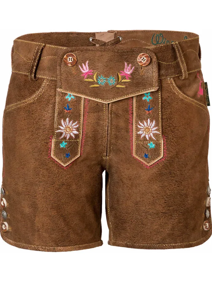 Lederhose Sinah in Dunkelbraun