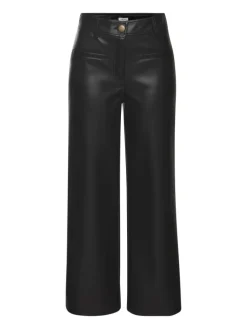 Lederimitathose in schwarz
