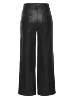 Lederimitathose in schwarz