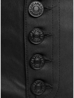 Lederimitathose in schwarz