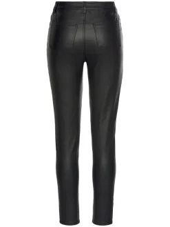 Lederimitathose in schwarz