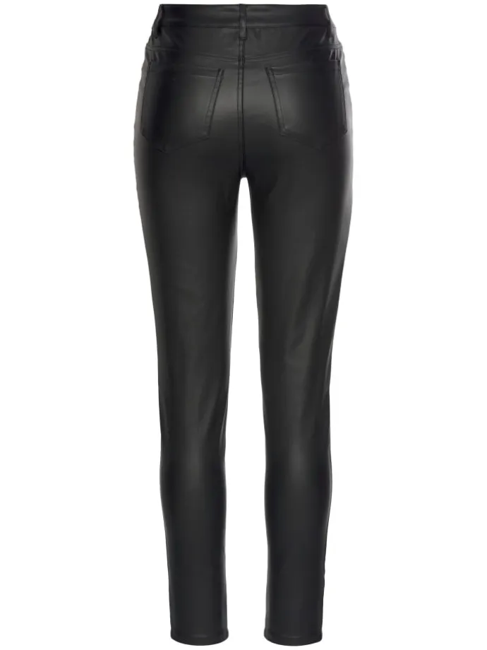 Lederimitathose in schwarz