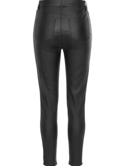Lederimitathose in schwarz
