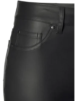 Lederimitathose in schwarz