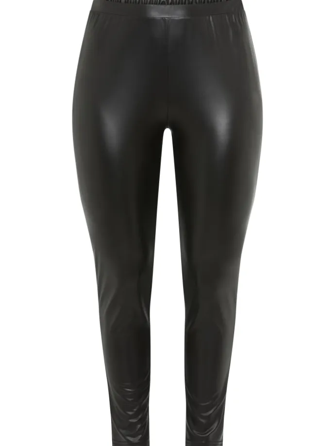 Lederimitathose in schwarz