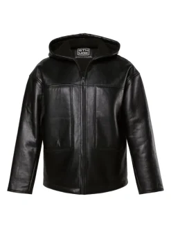 Lederjacke in schwarz