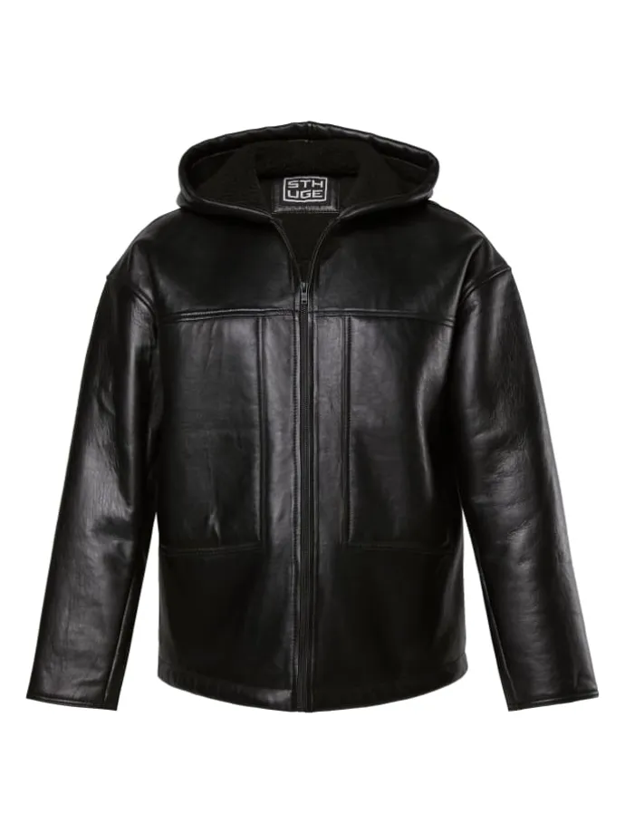 Lederjacke in schwarz