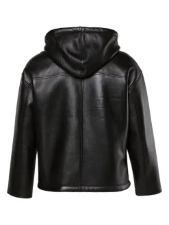 Lederjacke in schwarz