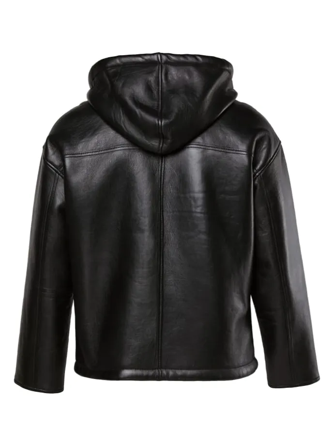 Lederjacke in schwarz