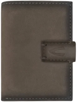 Leder-Kartenetui "Dallas" in Grau - (B)7 x (H)10 x (T)1,5 cm