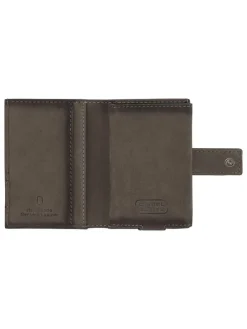 Leder-Kartenetui "Dallas" in Grau - (B)7 x (H)10 x (T)1,5 cm
