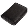 Leder-Kartenetui in Schwarz - (B)11 x (H)8 x (T)2 cm