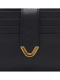 Leder-Kartenetui in Schwarz - (B)11 x (H)8 cm