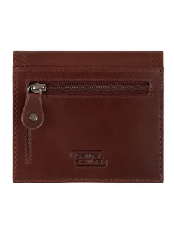 Leder-Kartenetui "Salamanca" in Dunkelbraun - (B)9 x (H)10 x (T)1 cm