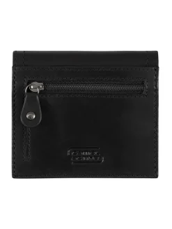 Leder-Kartenetui "Salamanca" in Schwarz - (B)9 x (H)10 x (T)1 cm