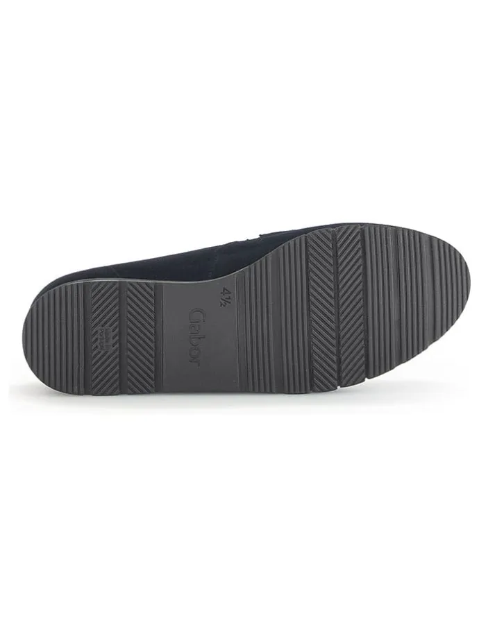 Leder-Keilmokassins in Schwarz