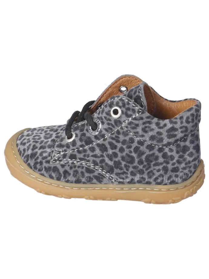 Leder-Lauflernschuhe "Dots" in Grau